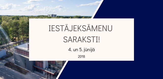 Iestājeksāmens 4. - 5. jūnijā!