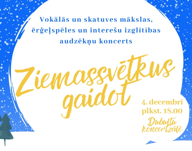 Aicinām uz koncertu "Ziemassvētkus gaidot"