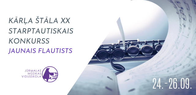 No 24. - 26. septembrim Dubultu koncertzālē norisināsies Kārļa Štrāla XX Starptautiskais konkurss „Jaunais flautists“