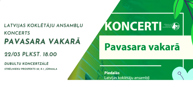 Koklētāju ansambļu un folkloras kopas "Mare" koncerts "Pavasara vakarā"